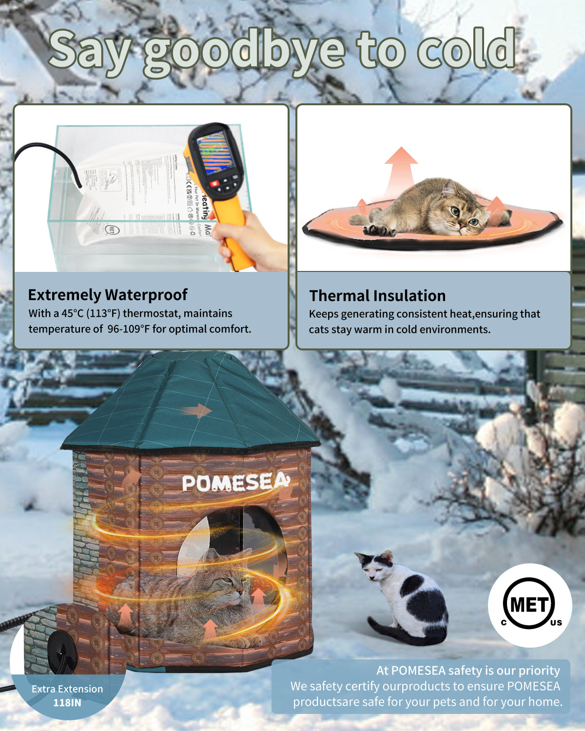 Heated Cat House(Log Cabin Design)