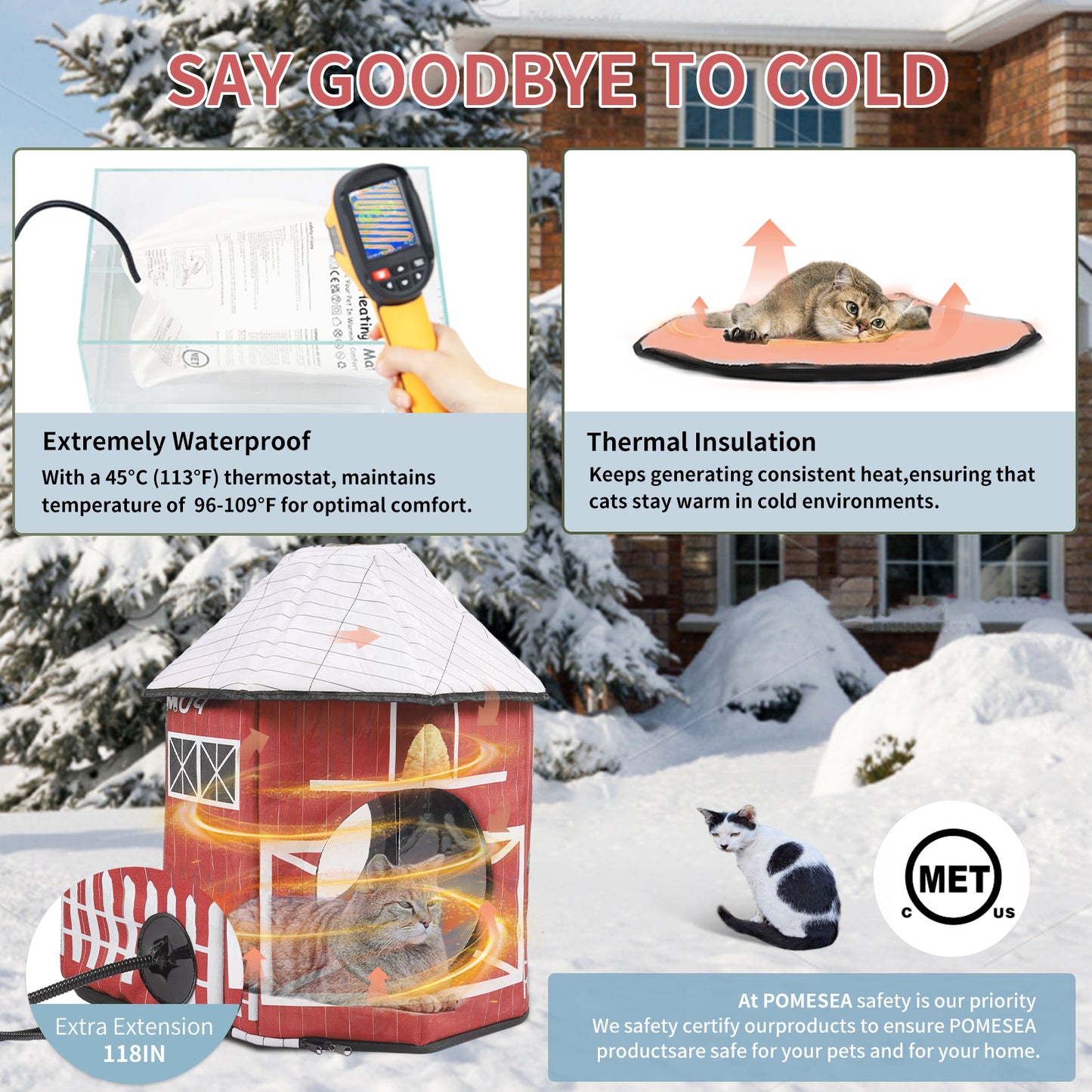 Heated cat Houses(Barn Design)