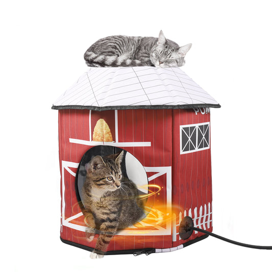 Heated cat Houses(Barn Design)